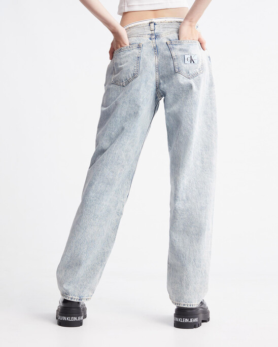 90s Straight Cut Waistband Jeans