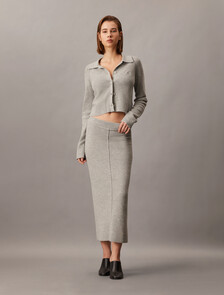 Button Up Cardigan, Light Grey Heather, hi-res