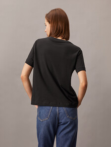 Core Essentials Monogram 刺繡 T 恤, Black, hi-res