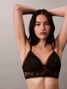 CK BLACK 婚紗薄墊三角胸圍, Black, hi-res