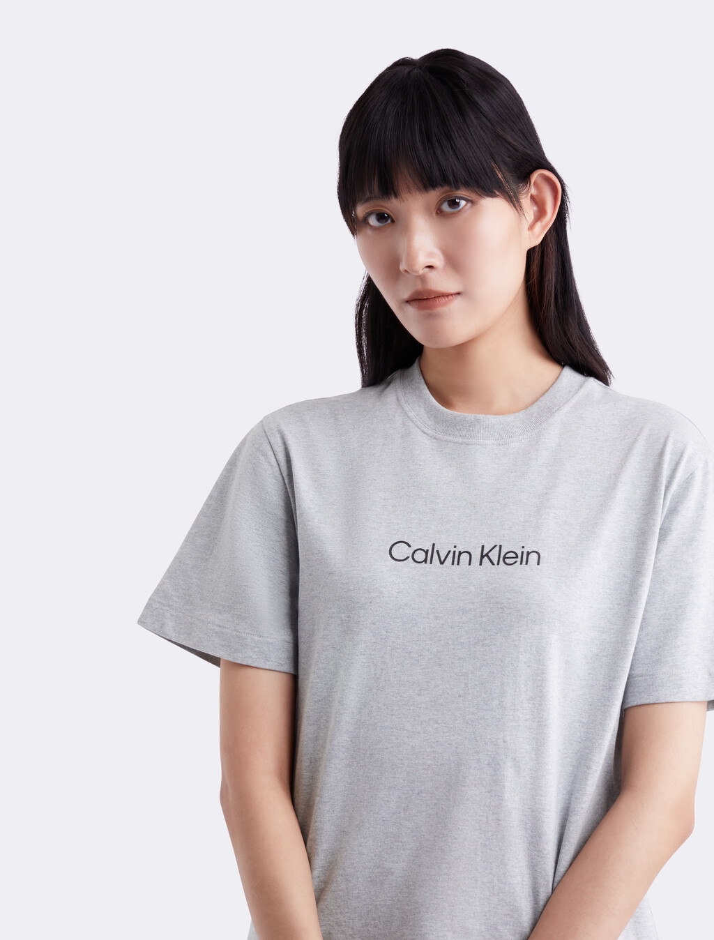 Calvin Klein Hero Modern 方形剪裁 T 恤, HEROIC GREY HEATHER CM1BK 08, hi-res