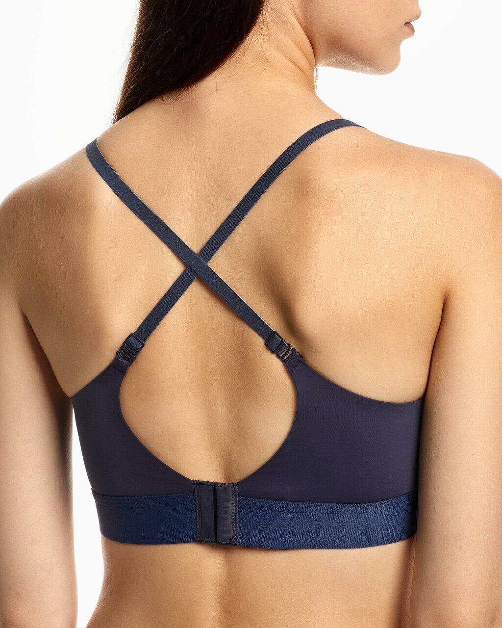 Embossed Icon Micro Push Up Plunge Bra, BLUE SHADOW, hi-res