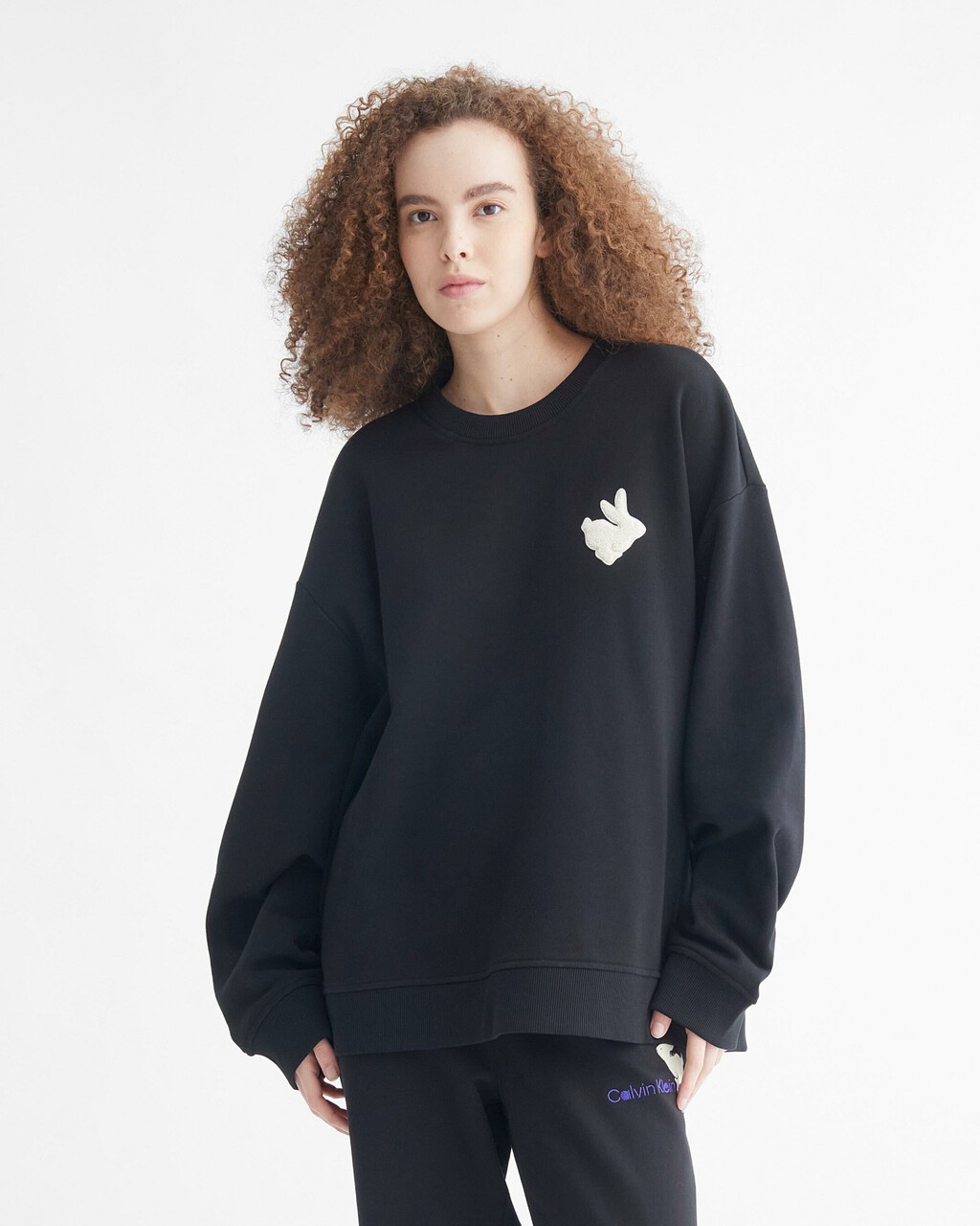 YEAR OF THE RABBIT RELAXED FIT SWEATSHIRT, CK BLACK, hi-res