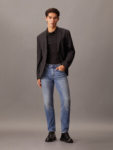 Luxe Lined Body 窄口牛仔褲, Denim Medium, hi-res