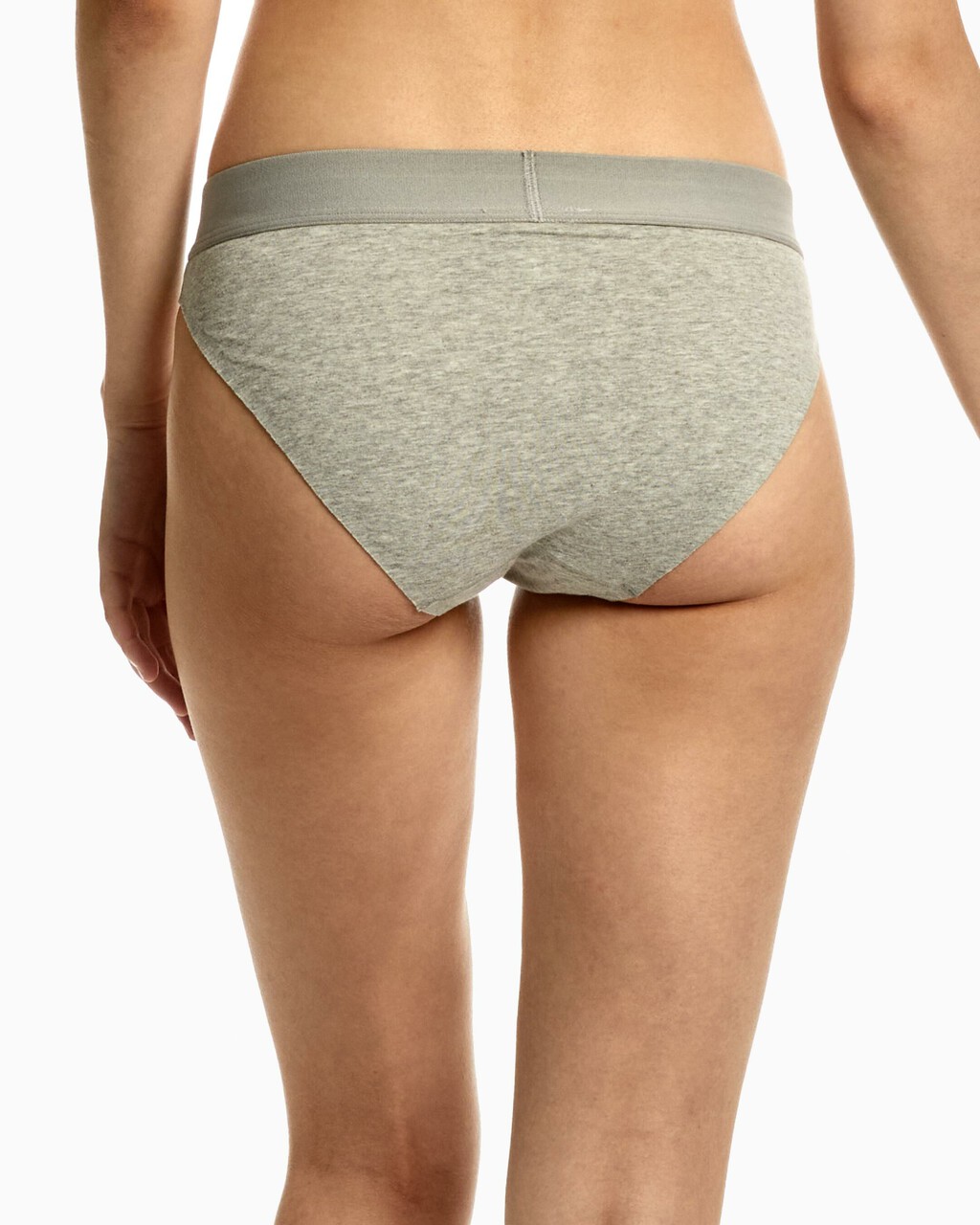 EMBOSSED ICON COTTON BIKINI, Grey Heather, hi-res