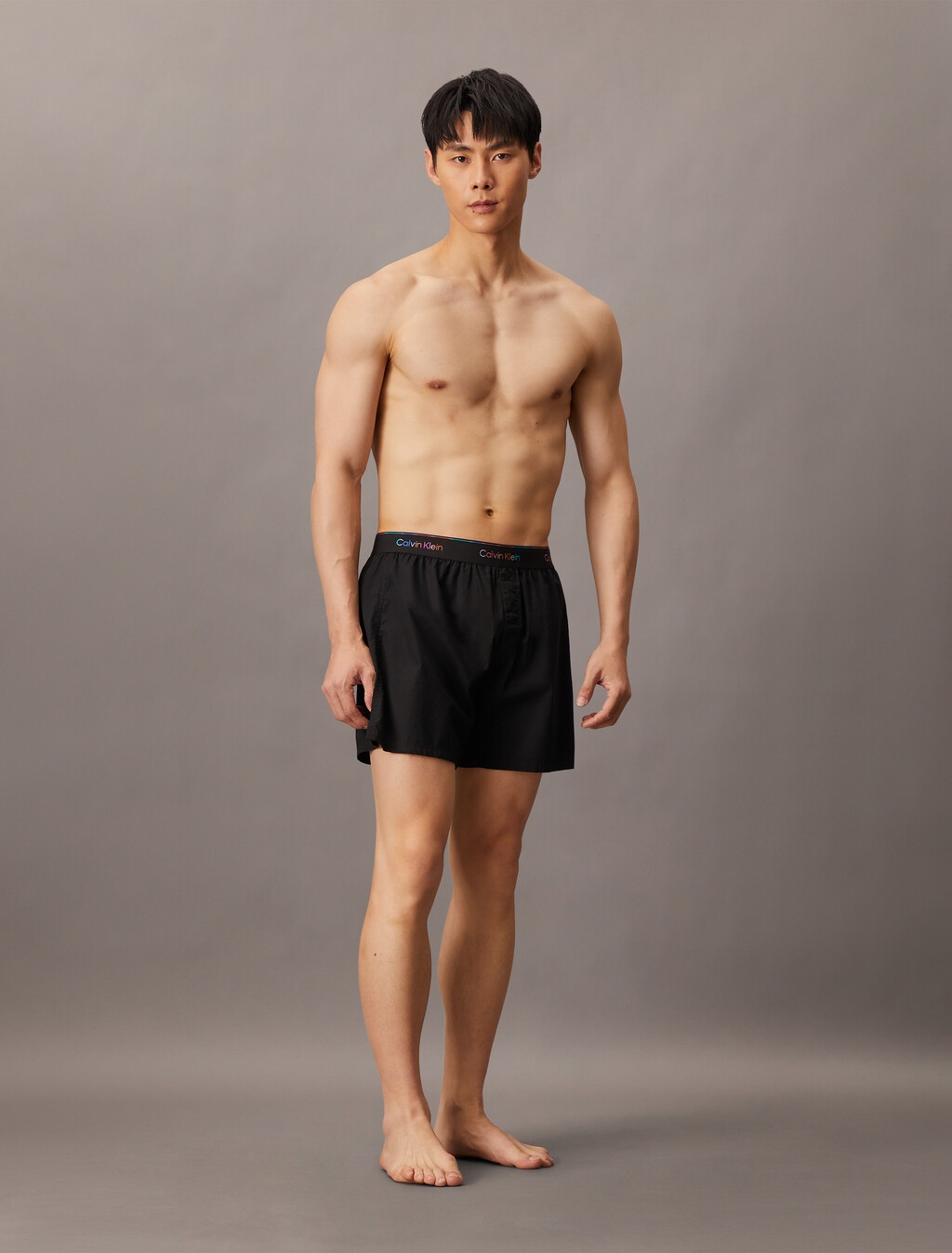 Pride 純棉四角內褲, Black, hi-res