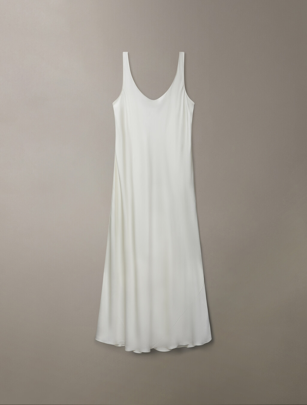 Hero Viscose Satin Slip Dress, Vanilla Ice, hi-res