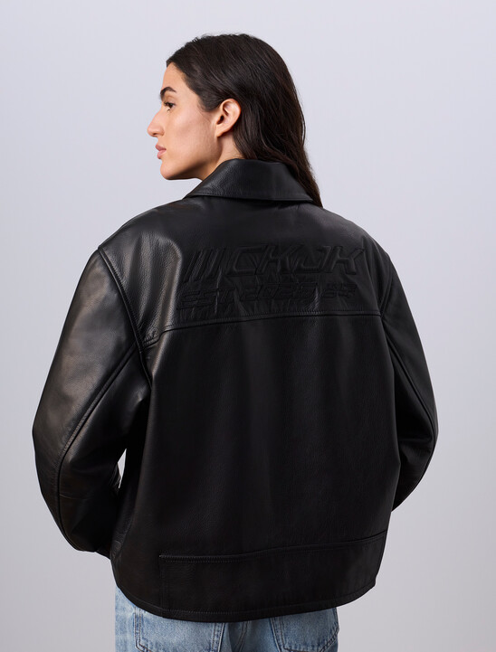 Jung Kook for Calvin Klein Leather Racer Jacket