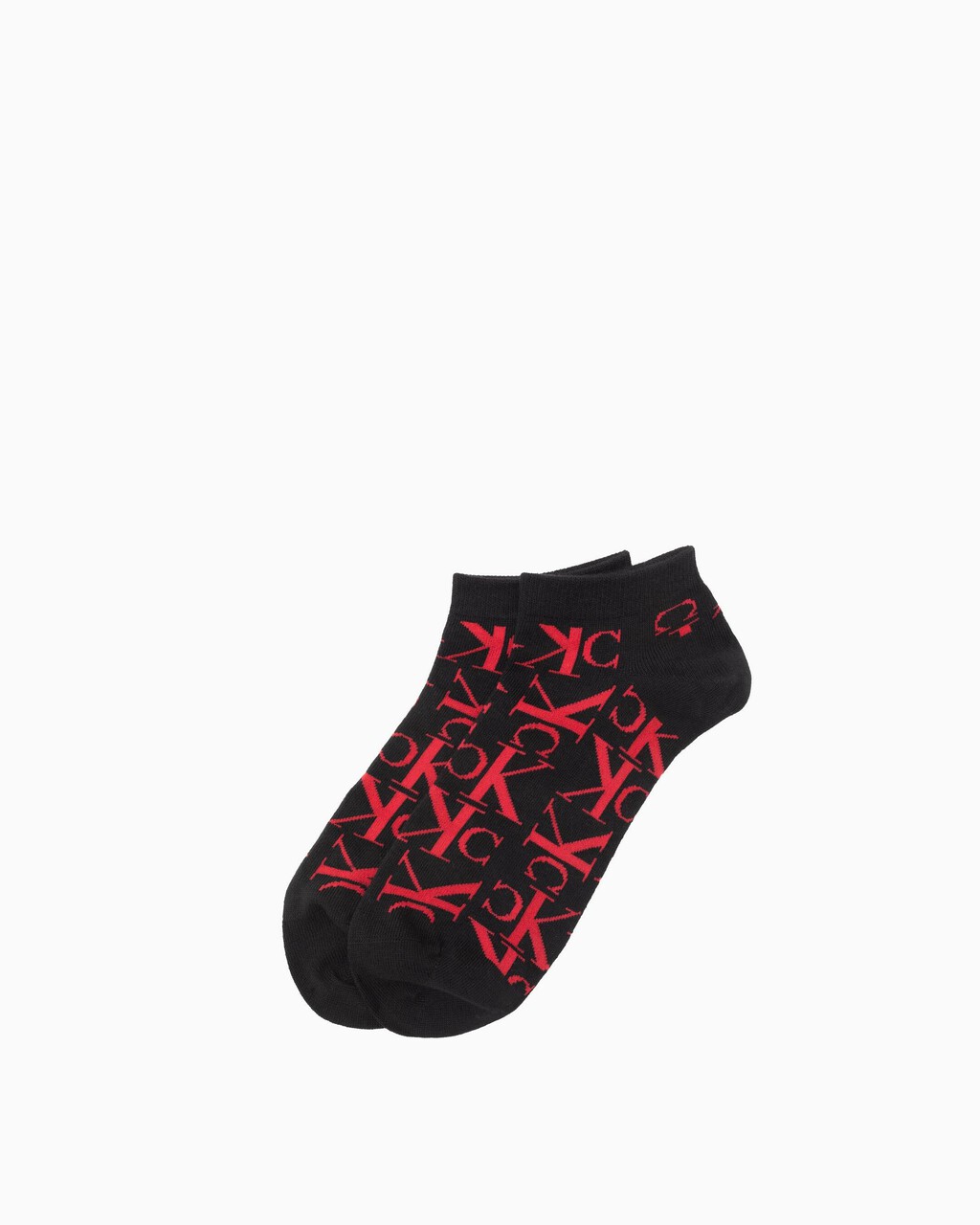 MEN'S 2 PACK MIRROR LOGO LOW CUT SOCK GIFT SET, BLACK/RED, hi-res