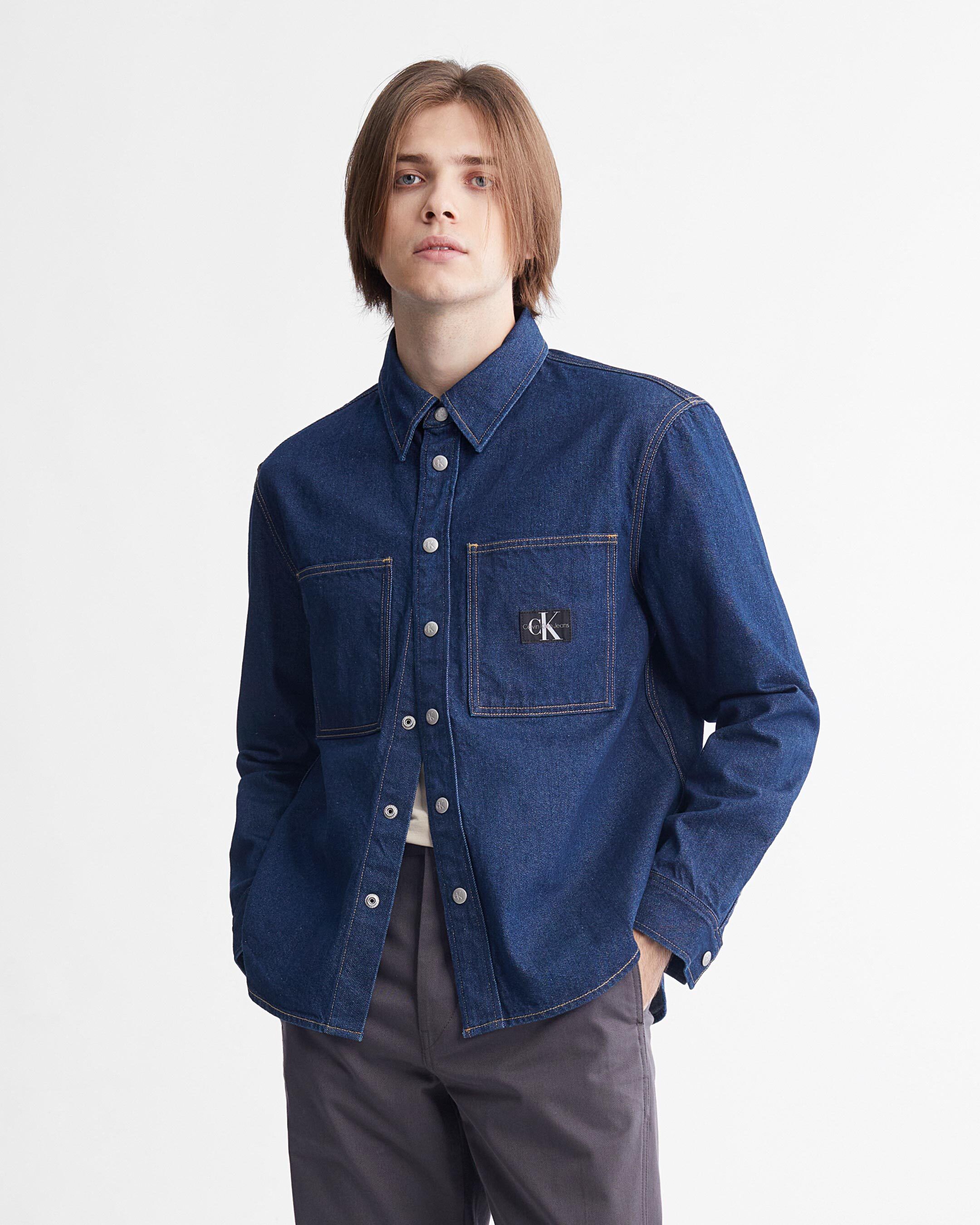 Calvin klein denim best sale shirt