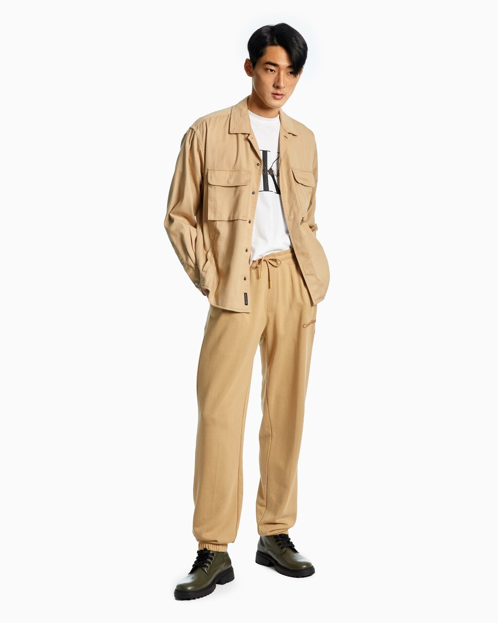 Gender Fluid Disrupted Logo 運動褲, Tawny Sand, hi-res