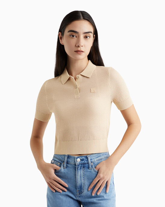 Second Skin Open Knit Polo
