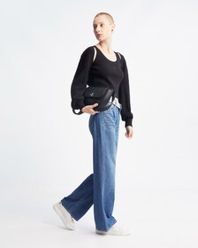 Ckj Minimal Monogram 馬鞍袋, BRIGHT WHITE, hi-res
