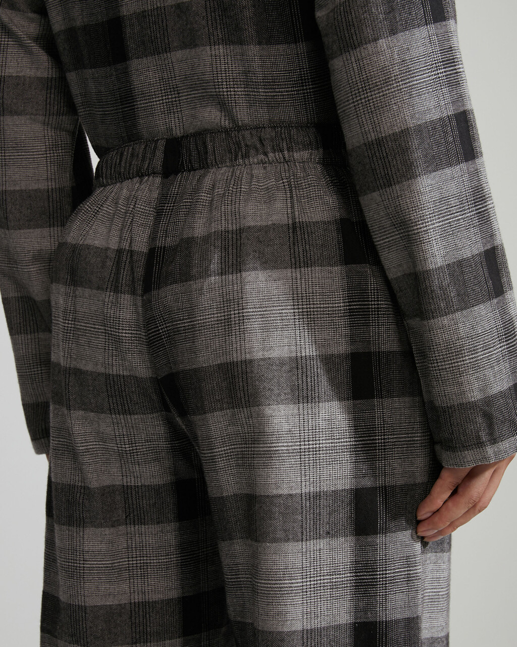 Flannel Sleep Pants, GRADIENT CHECK_GREY HEATHER, hi-res