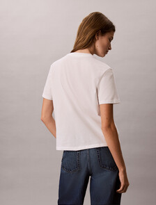 Glossy Metallic Logo T-shirt, Bright White, hi-res