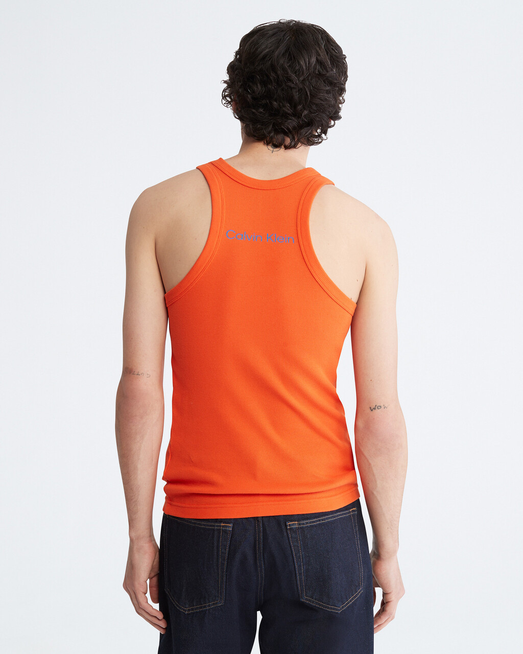 Standards Ribbed Twirl Graphic Tank Top, Orange Magic, hi-res