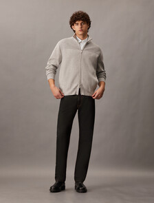 Essentials Monogram Slim Shirt, Bright White, hi-res