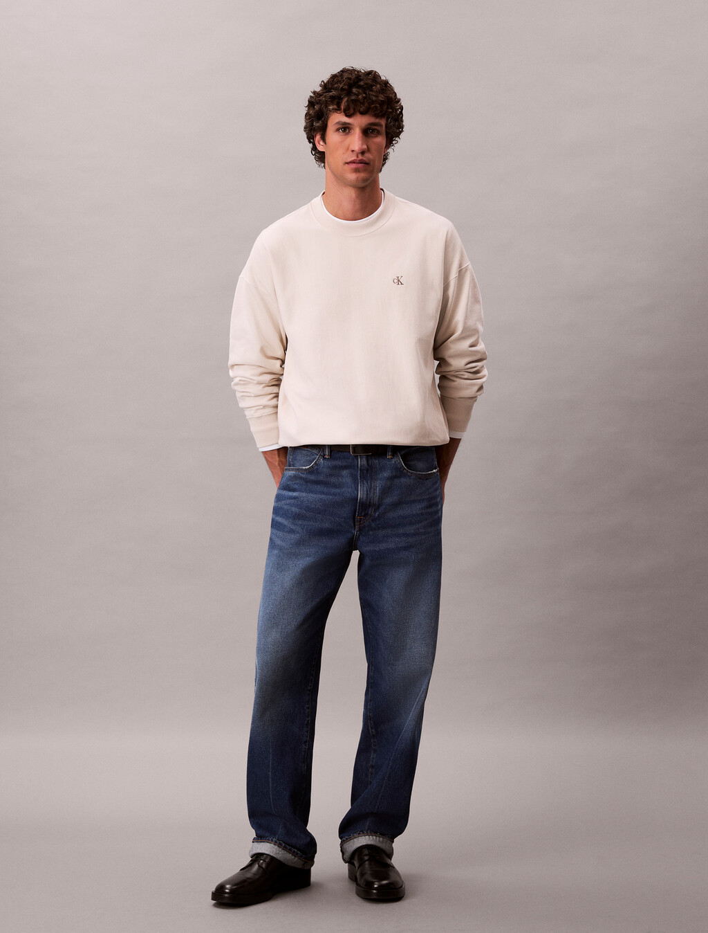 Premium Fleece Relaxed Sweatshirt, Chalk, hi-res