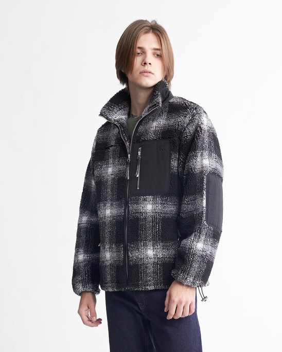 Shadow Plaid 格紋毛粒絨外套
