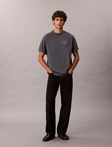 Relaxed Script Logo T-shirt, Turbulence, hi-res