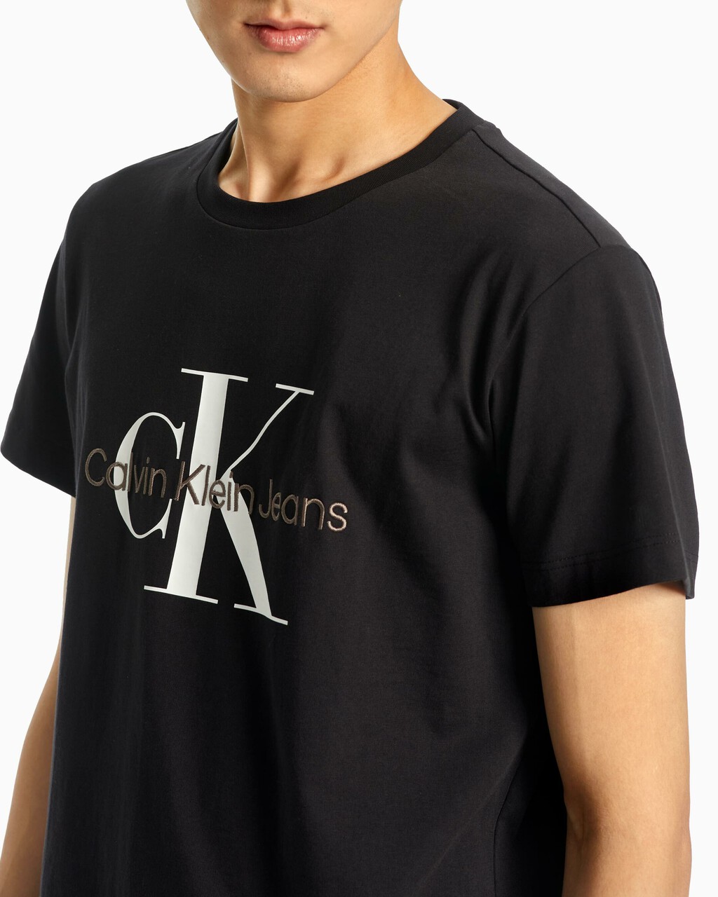 Monogram Organic Cotton Tee, black