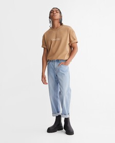 CALVIN LOGO 圓領上衣, Tigers Eye, hi-res