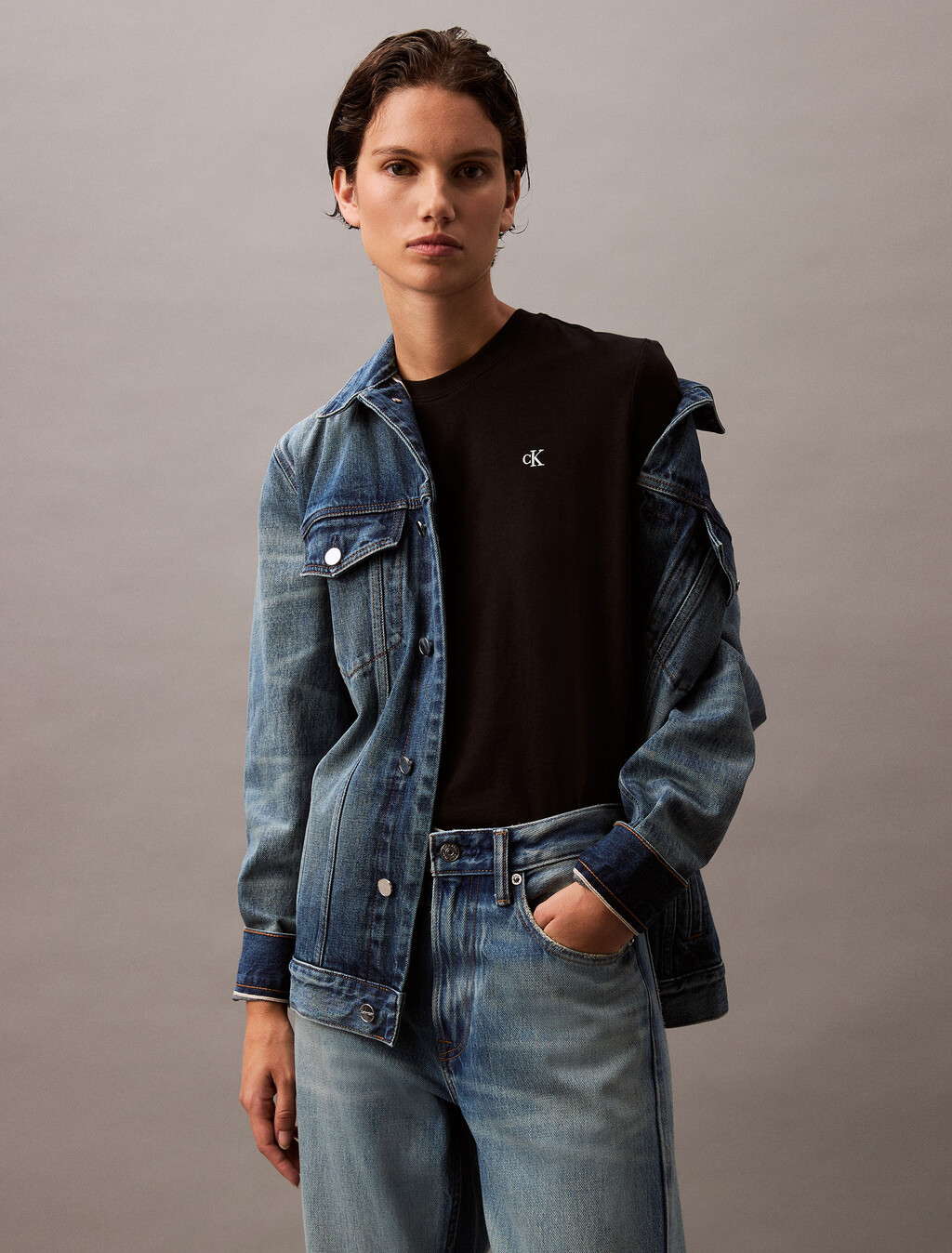 CLASSIC SLIM T 恤, Black, hi-res