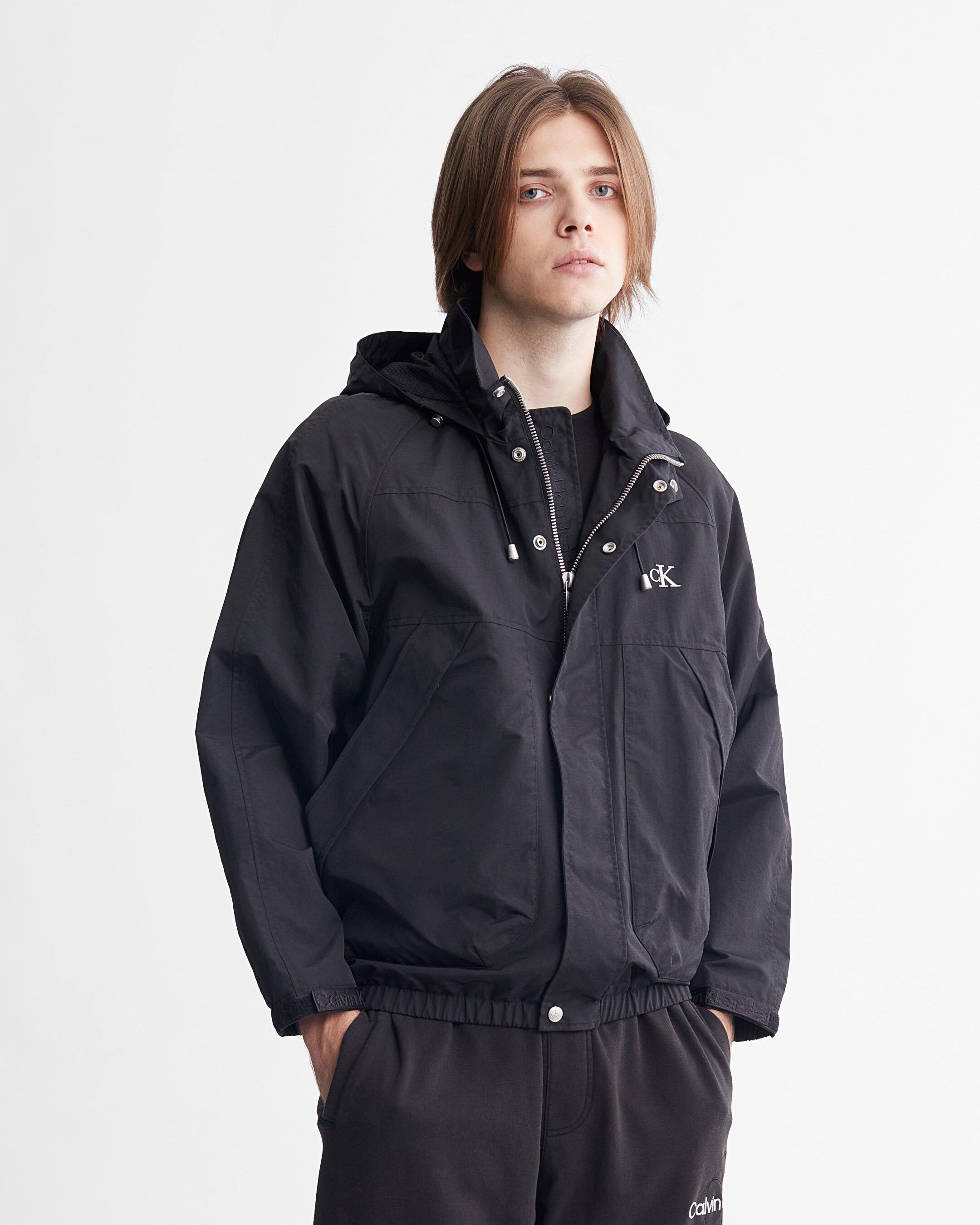 Calvin klein monogram jacket new arrivals