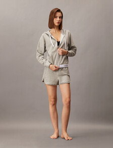 Icon Cotton Zip Through Hoodie, H111 Grey Heather, hi-res