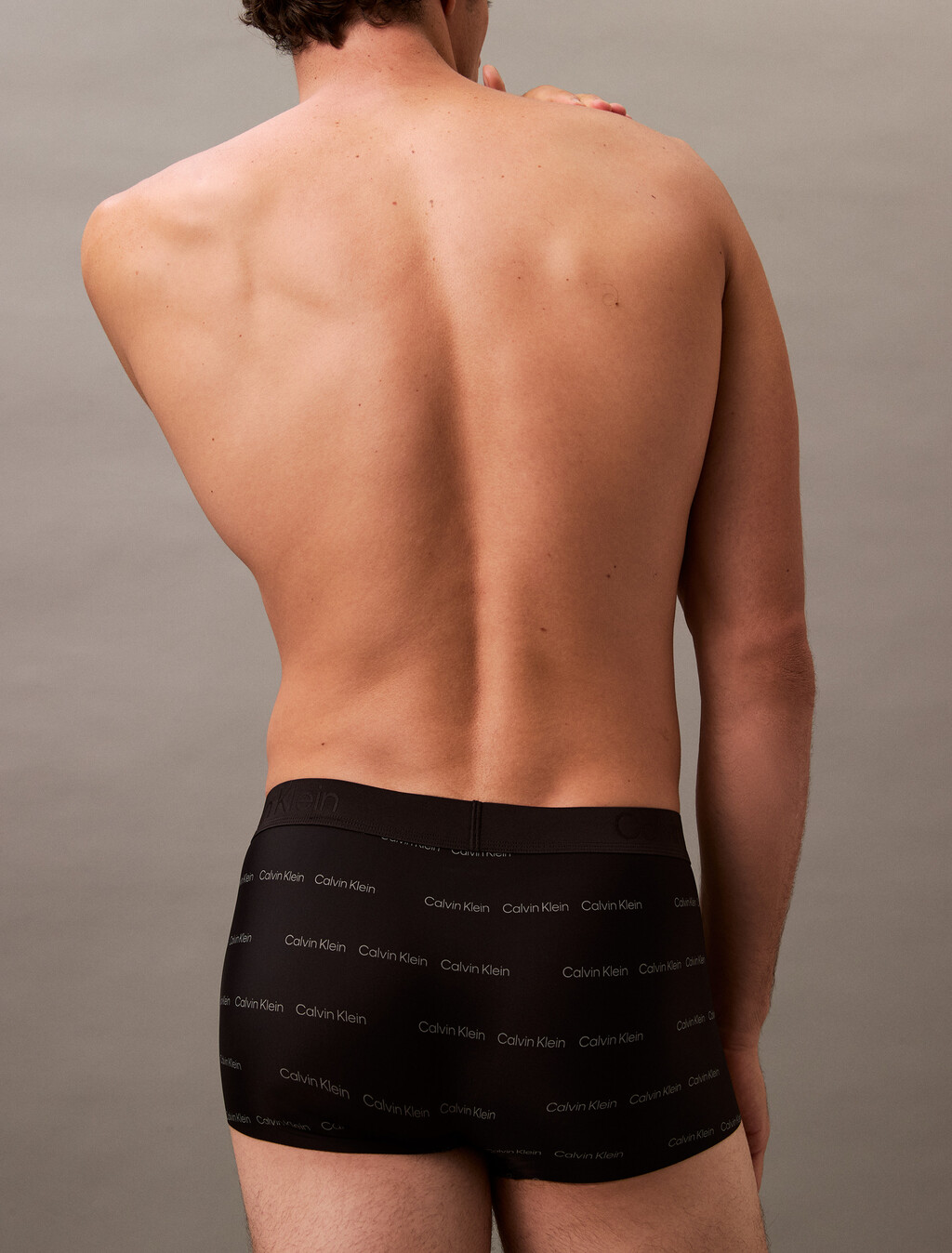 CK Black Print Low Rise Trunk, 18320 TRIPLE LOGO STRIPE+PLATINUM RUST, hi-res