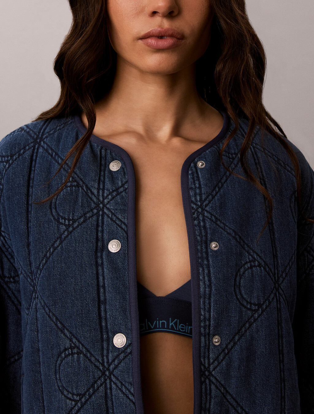 Quilted Denim Liner Jacket, CK QUILTED INDIGO, hi-res