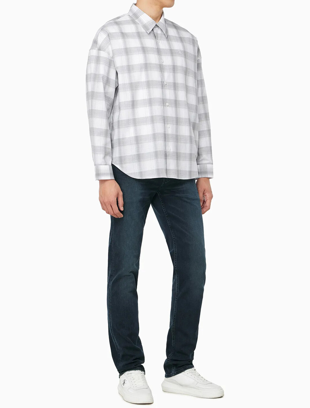 Relaxed Cotton Shirt, Brilliant White, hi-res