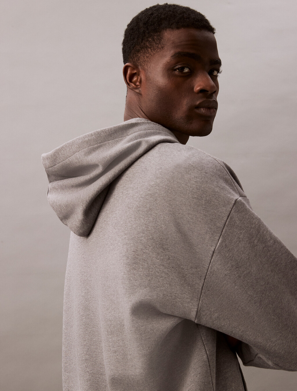 Hero Logo Terry Hoodie, Medium Grey Heather, hi-res
