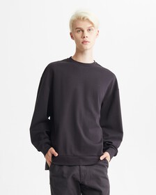 CK KHAKIS ARTICULATED SPACER RELAXED SWEATSHIRT, Black Beauty, hi-res