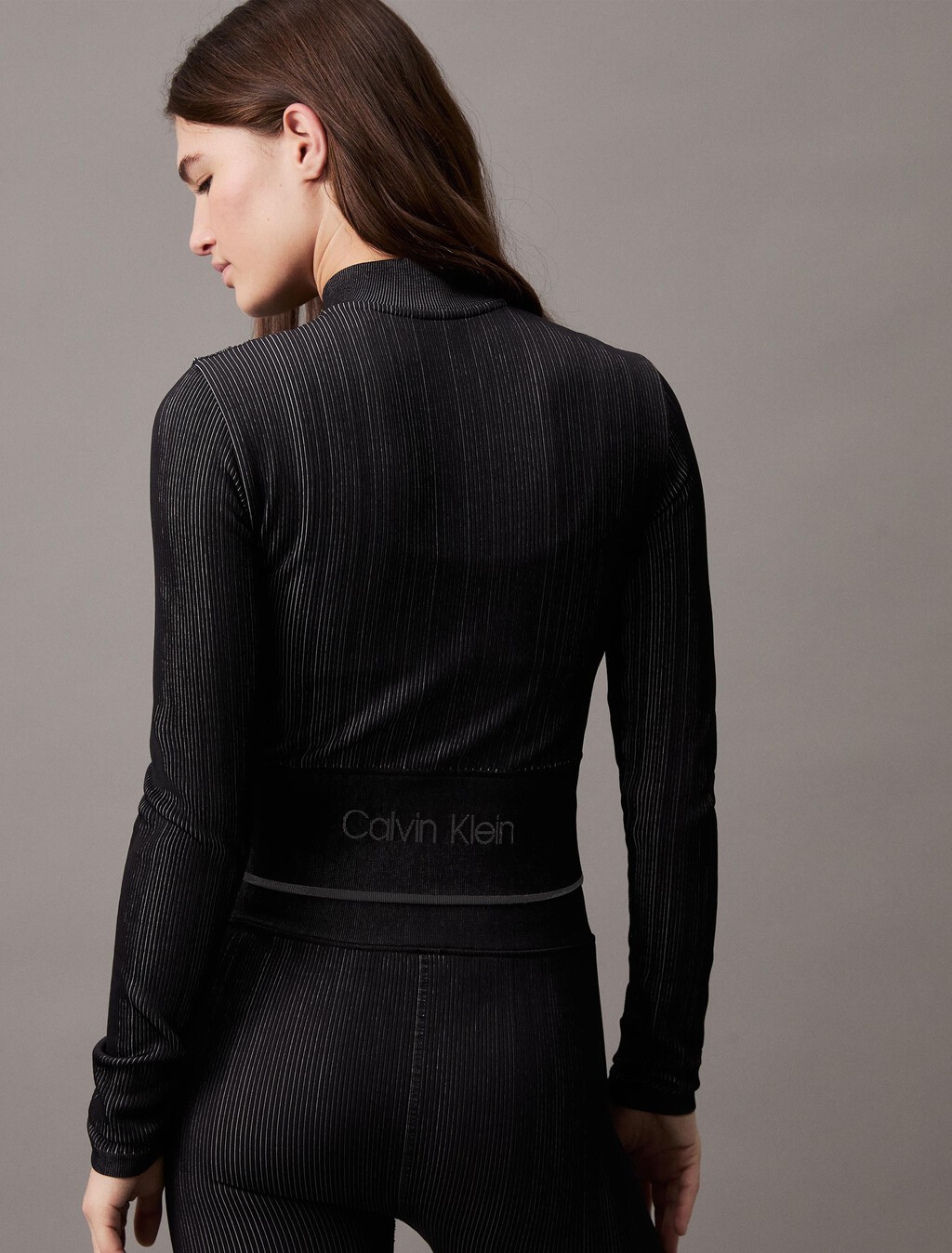 Essentials Ribbed Seamless Jacket, Black Beauty, hi-res