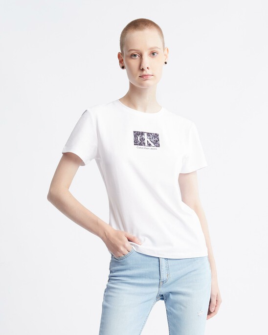 Monogram 四方印花有機棉修身 T 裇