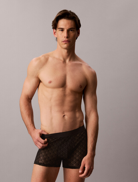Sheer Mesh Trunks - CK Black