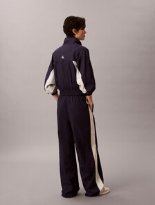 Relaxed Nylon Track Pants, Evening Blue, hi-res