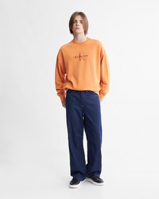 Naturals Mineral Dye Monologo Sweatshirt, Burnt Clay, hi-res