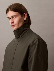 Contrast Collar Car Coat, Beluga, hi-res