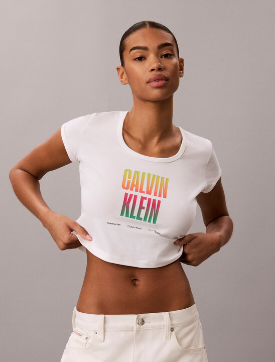 Slim Stretch Logo T-shirt - Pride