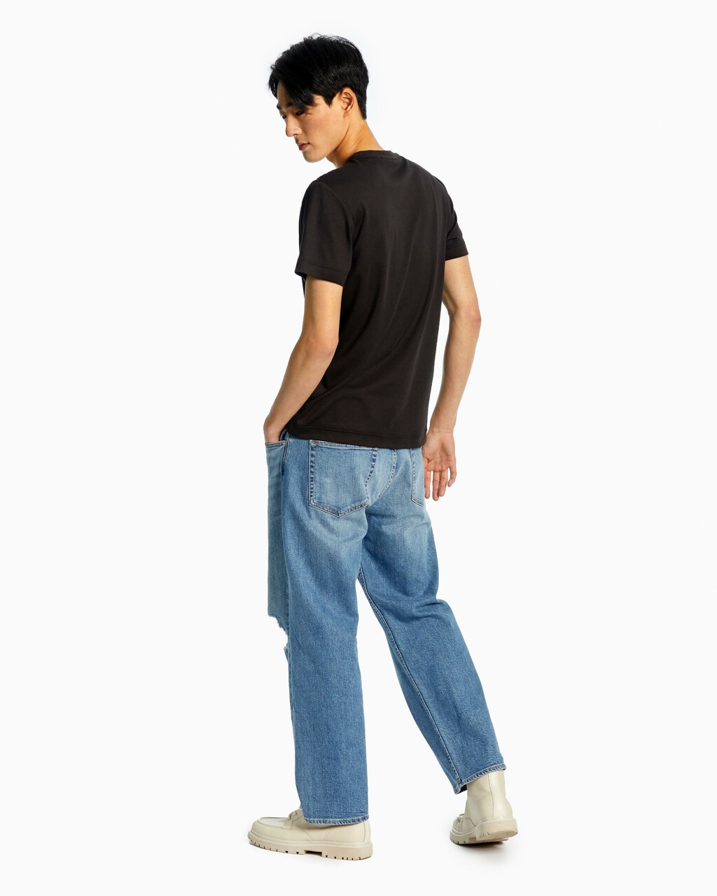 Calvin Embroidered Logo Tee, Ck Black, hi-res