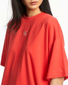 TWO TONE MONOGRAM LOOSE FIT TEE, Strawberry Field, hi-res