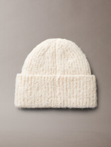 Plush Satin-Lined Beanie, Light Hay, hi-res