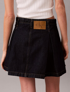 Pleated Denim Skirt, CK CLASSIC RINSE, hi-res