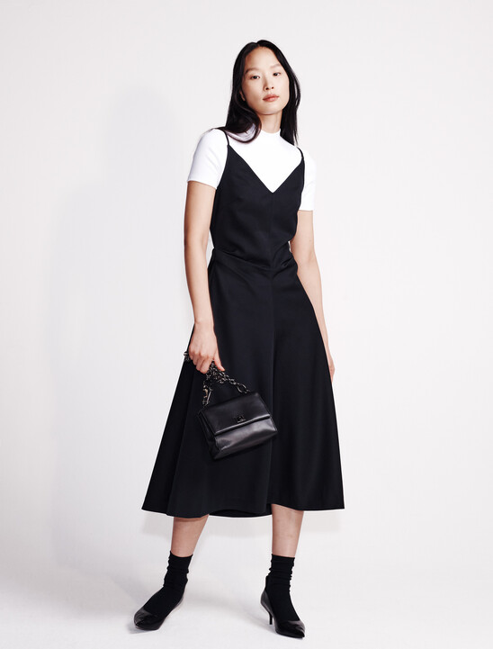 Wool Blend Tailored Dress