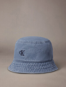 細小 Monogram 標誌牛仔漁夫帽, New Blue, hi-res