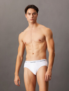 Icon Cotton 彈力低腰三角內褲 2 件套組, White, hi-res