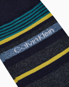 Men's 1 Pack Stripe Crew Socks, NAVY, hi-res
