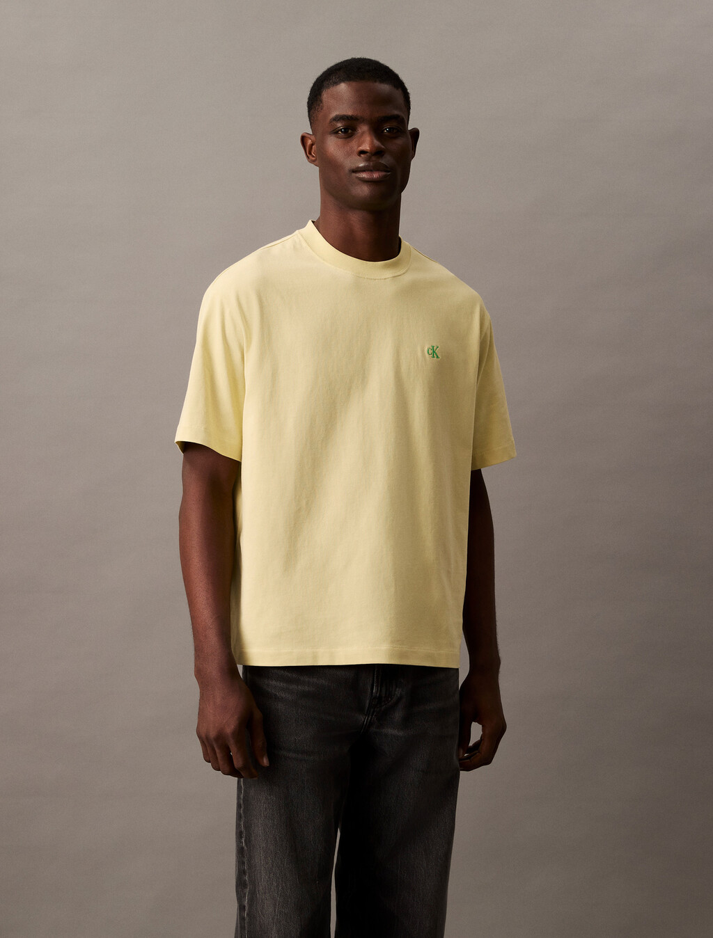 Calvin Logo 圓領上衣, Nile, hi-res